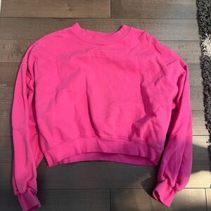 Pink cropped old navy Crewneck